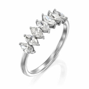 טבעת מרקיזות זהב לבן תכשיטי יהלומים Cohen's Diamond's