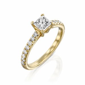 טבעת אירוסין ליז זהב צהוב תכשיטי יהלומים Cohen's Diamond's