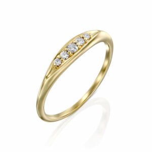 טבעת קובה וינטג’ זהב צהוב תכשיטי יהלומים Cohen's Diamond's