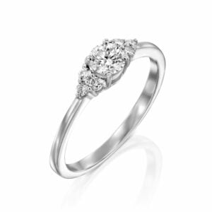 טבעת אירוסין דייזי זהב לבן תכשיטי יהלומים Cohen's Diamond's