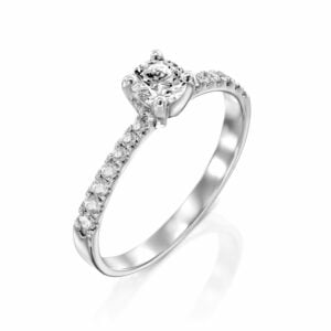 טבעת אירוסין יהלי זהב לבן תכשיטי יהלומים Cohen's Diamond's