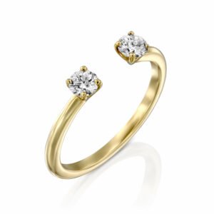 טבעת לורה זהב צהוב תכשיטי יהלומים Cohen's Diamond's