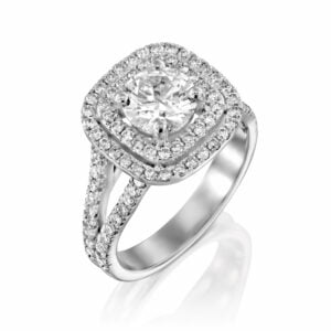 טבעת אירוסין אורטל זהב לבן תכשיטי יהלומים Cohen's Diamond's