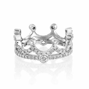 טבעת הכתר של בן שבת זהב לבן תכשיטי יהלומים Cohen's Diamond's