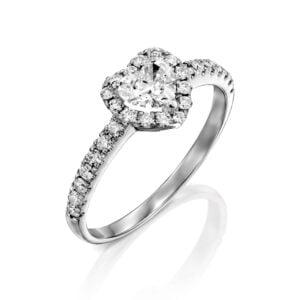 טבעת אירוסין LOVE  זהב לבן תכשיטי יהלומים Cohen's Diamond's
