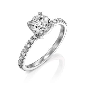 טבעת אירוסין Classic זהב לבן תכשיטי יהלומים Cohen's Diamond's